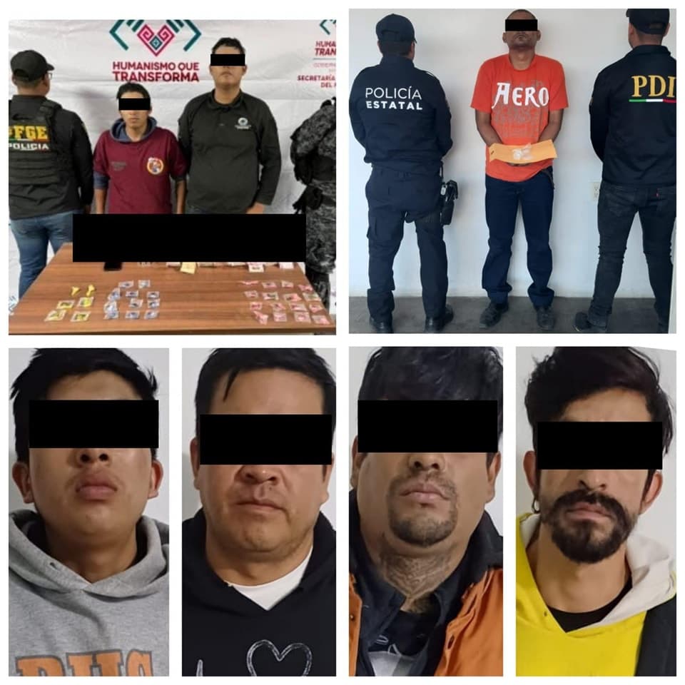 Detienen a siete presuntos narcomenudistas