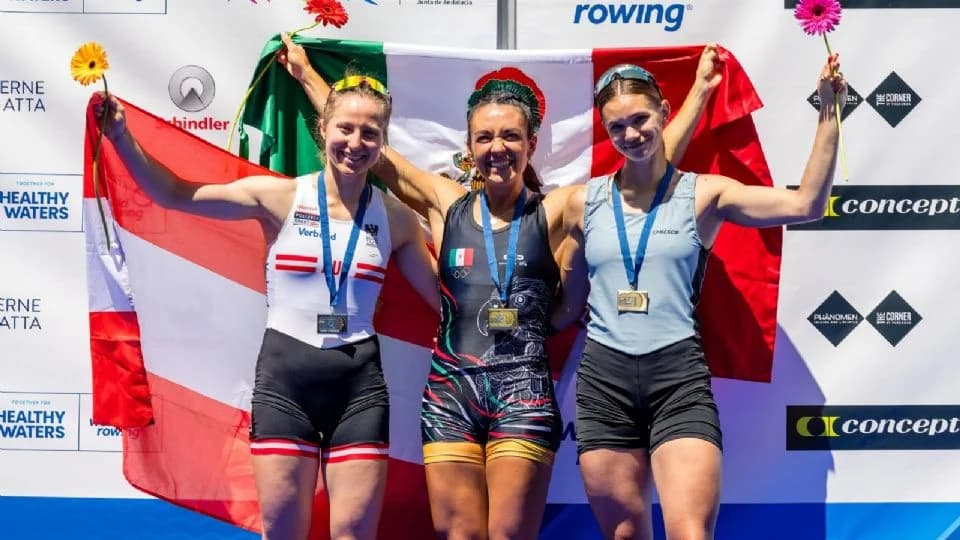 Kenia Lechuga gana medalla de oro en Copa del Mundo de remo