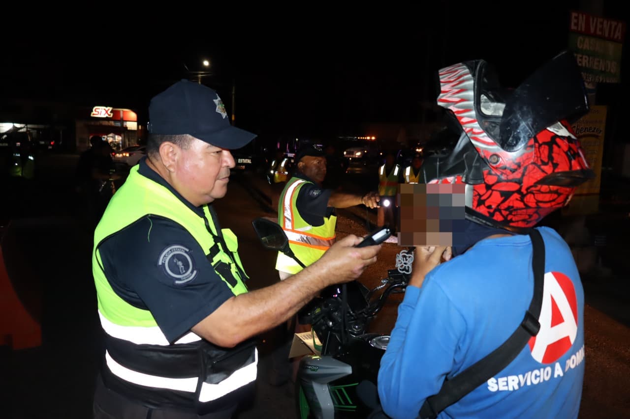 Operativo Alcoholímetro en Tabasco: Siete conductores fuera de circulación