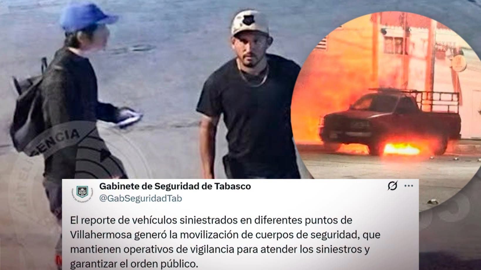 Confirman detenidos por quema de vehículos en Villahermosa