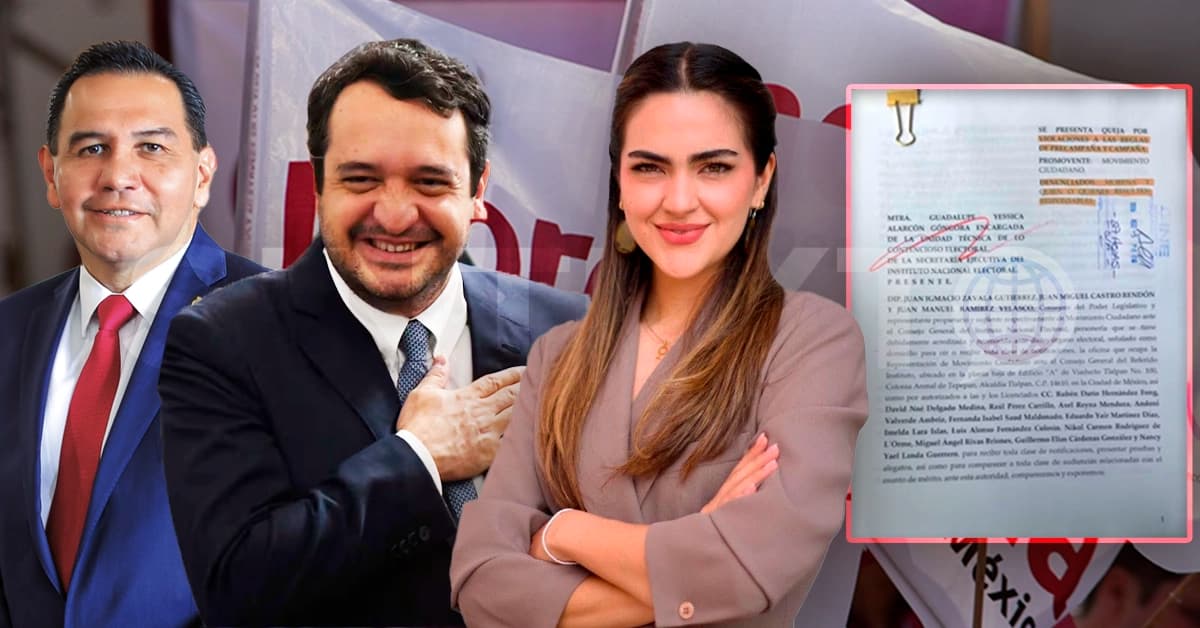 Movimiento Ciudadano denuncia a Andy, Andrea y Cruz de Morena por campaña anticipada