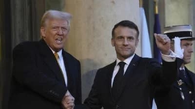 Se encuentran Trump y Macron en París