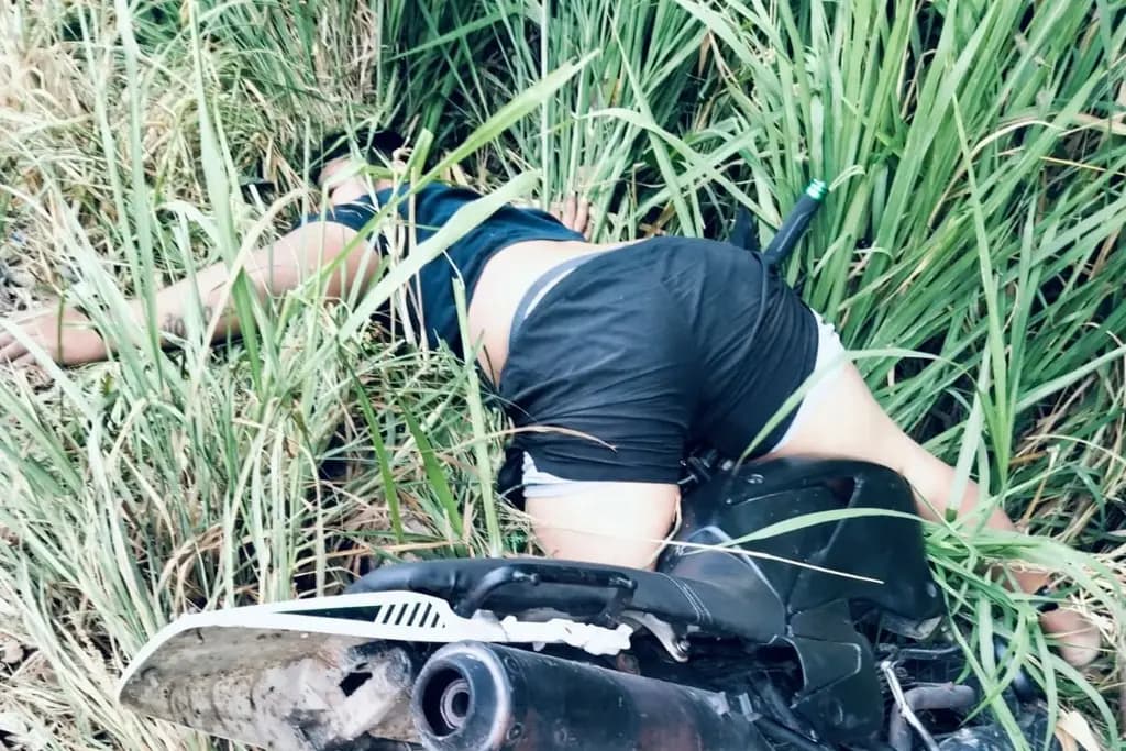 Encuentran a motociclista baleado