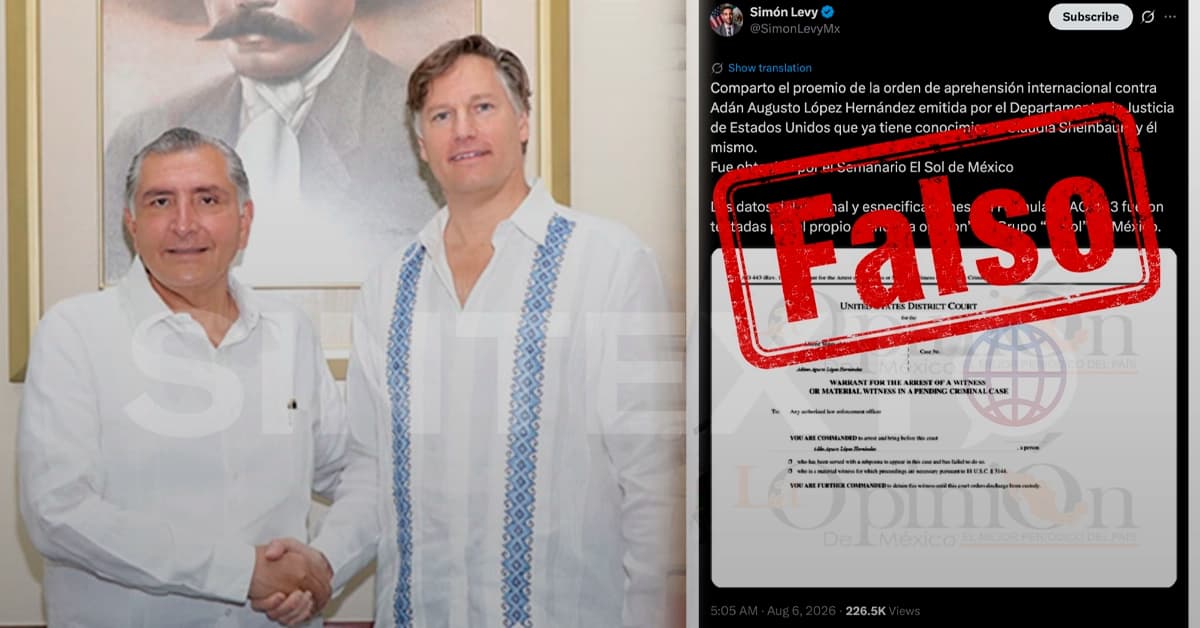 Usa EU "Diplomacia" para desmentir orden de captura contra Adán Augusto